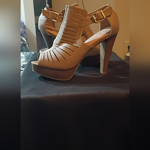 TOP Moda Shoes - TOP Moda Table Women's peep Toe Platform Chunky Heel  Buckle T-strap Size 10